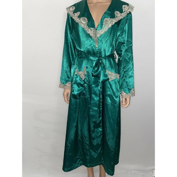 Victoria's Secret Victorian Robe Emerald Green - Picture 3 of 11
